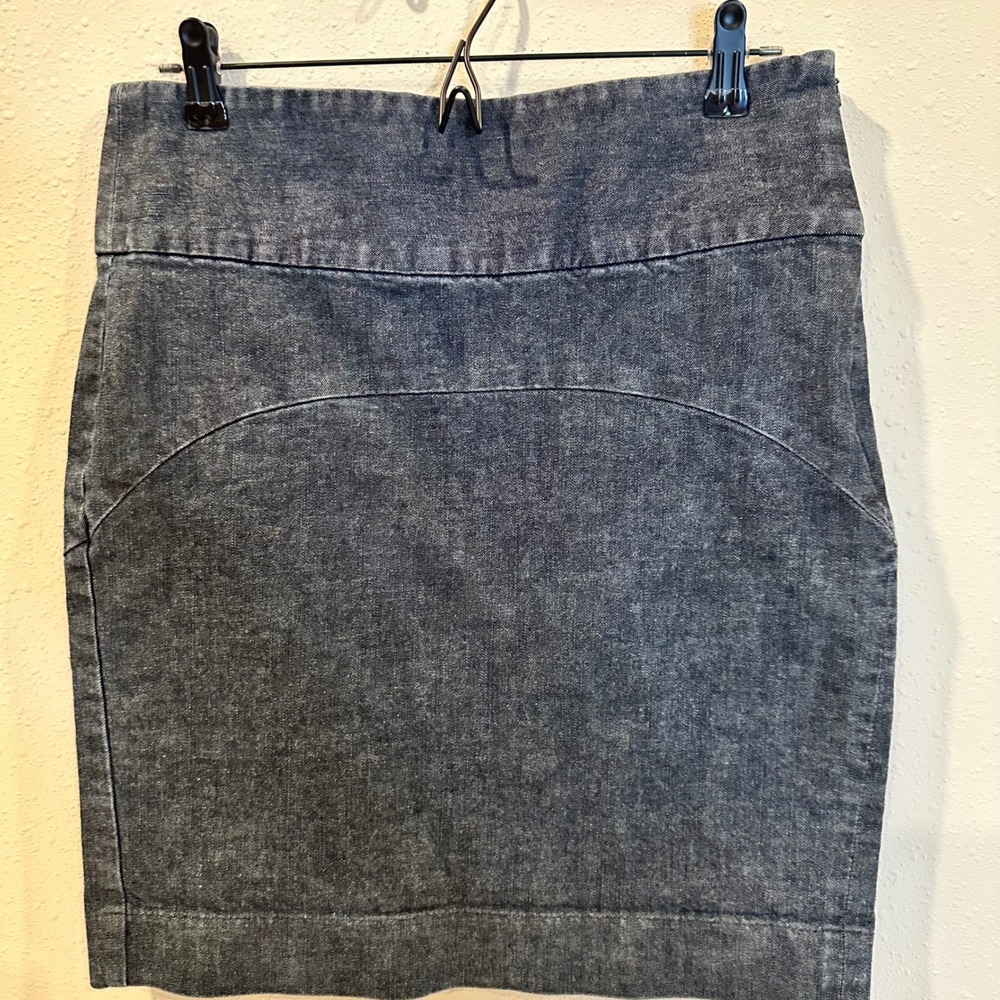 Gap Denim Mini Skirt Women 8 Dark Blue Side Zip Stretch Indie Sleaze Y2K Bodycon - Picture 14 of 16